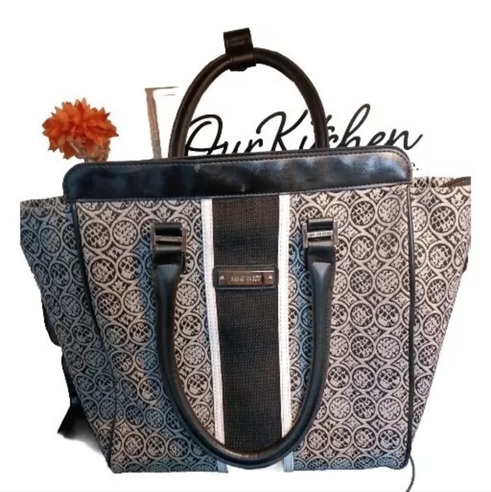 Nine West Black and White Travel Bag with Many Compartments